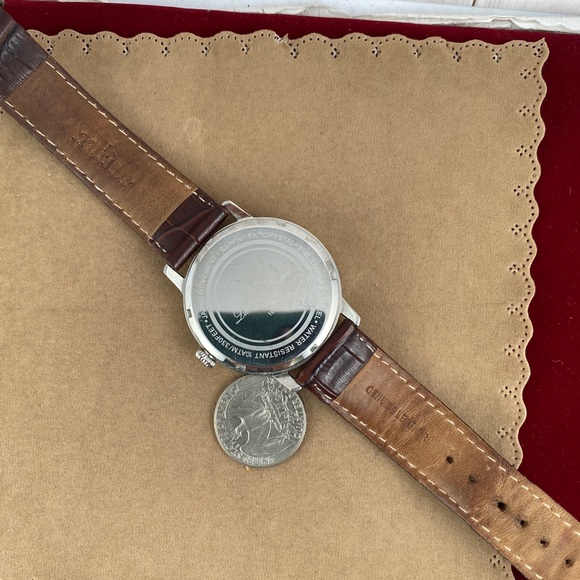 Lucien Piccard Chronograph Stainless Steel Moon Phase Watch - Picture 8 of 10